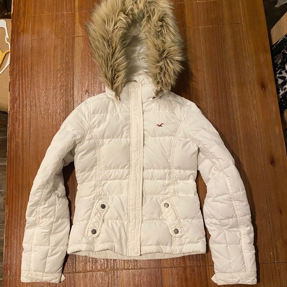 Hollister Jackets & Blazers - Hollister White Ski Parka Large